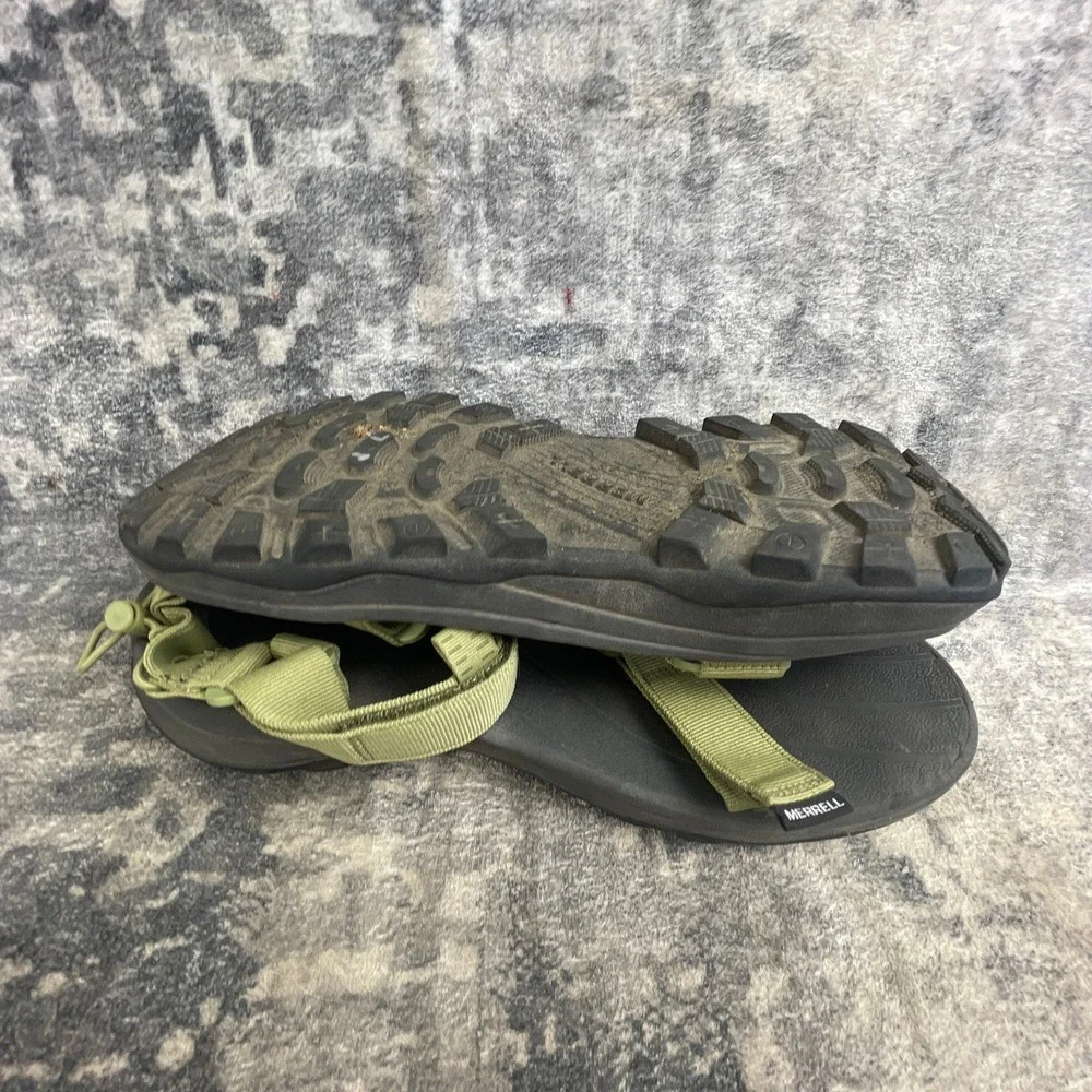 Merrell Mens 11 Adjustable Sport Strap Sandals Olive Green Nylon Hiking Outdoor